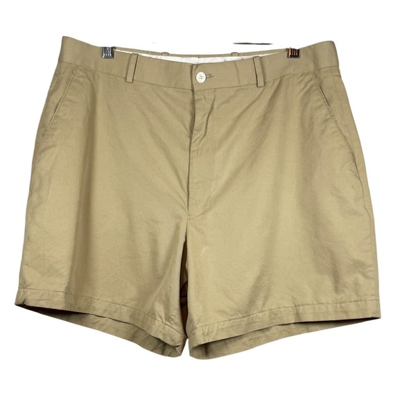 Vintage Fairway & Greene Women's Flat Front Chino Golf Shorts, Khaki, Size W35 - Picture 1 of 8